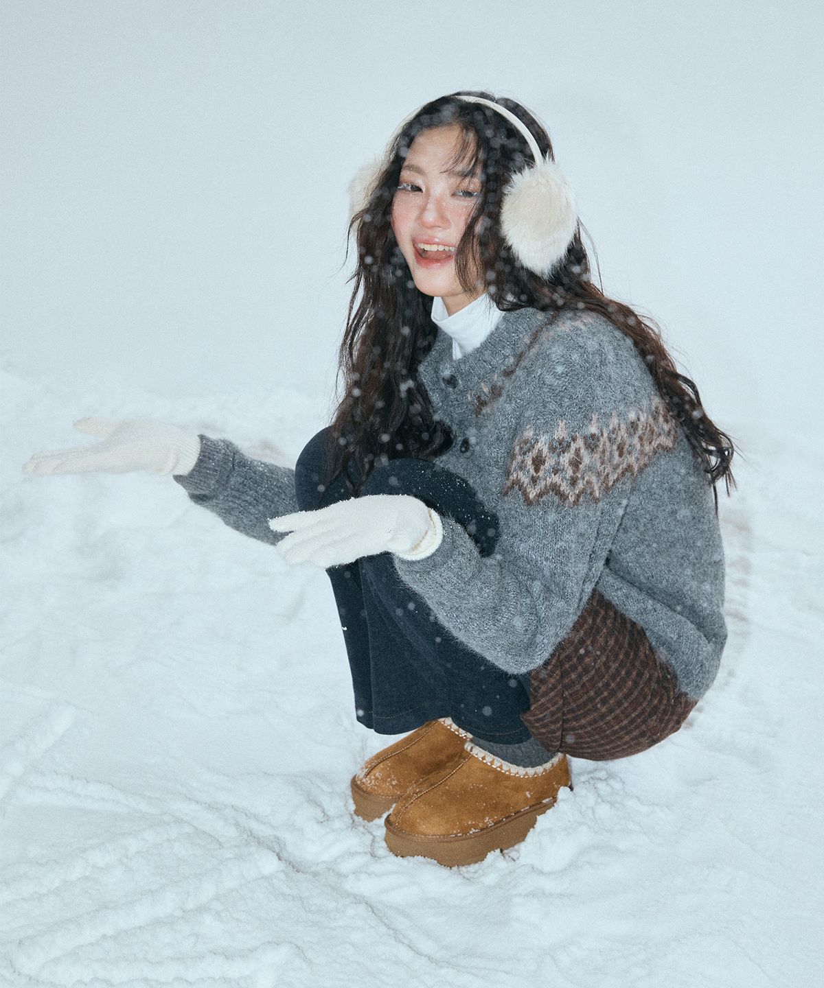 미쏘(MIXXO) 겉피치 목폴라 티셔츠_MIWLWG110A