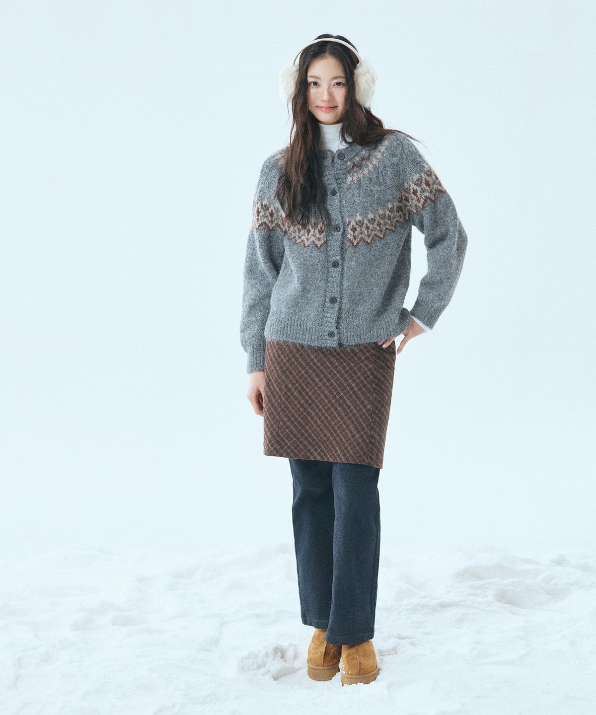 미쏘(MIXXO) 겉피치 목폴라 티셔츠_MIWLWG110A