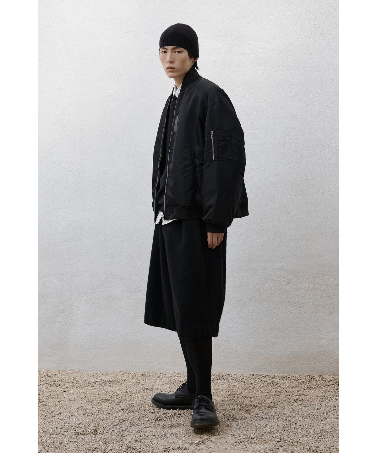 유스(YOUTH) MA-1 Wool Pile Jacket - Black