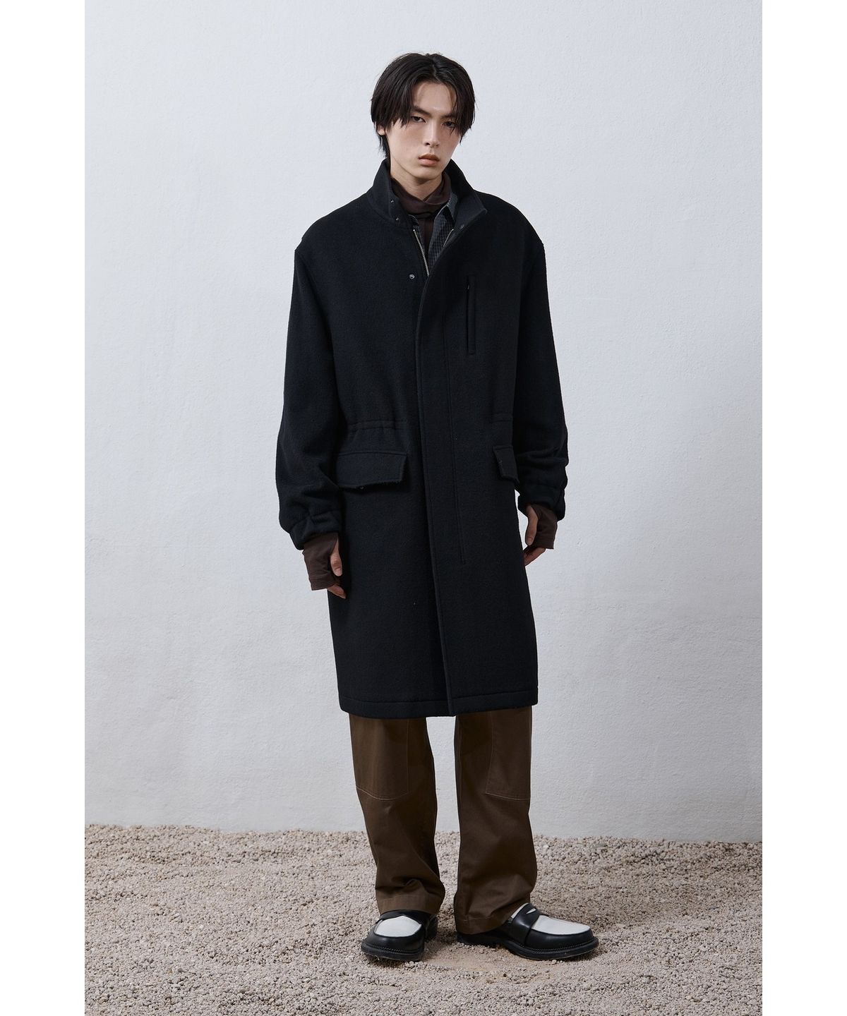유스(YOUTH) Military Coat - Black