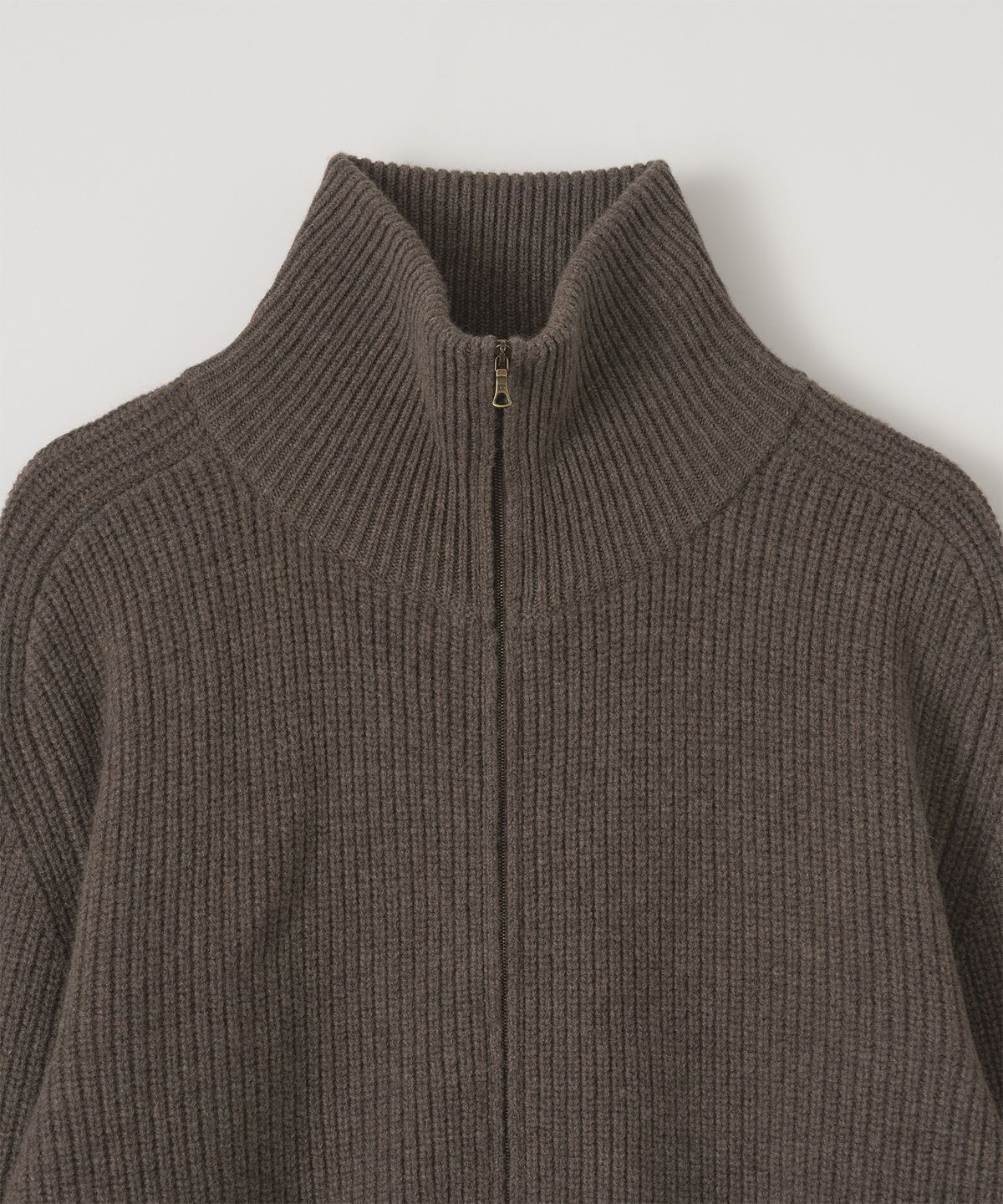 어나더 오피스(ANOTHER OFFICE) Driving Knit Blouson (Wenge Wood)