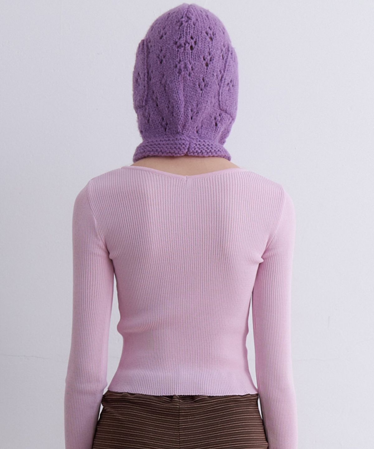 뮈르뮈르(MURMURE) 에튼 슬림브이 골지 크롭 니트_Etten Knit_2colors
