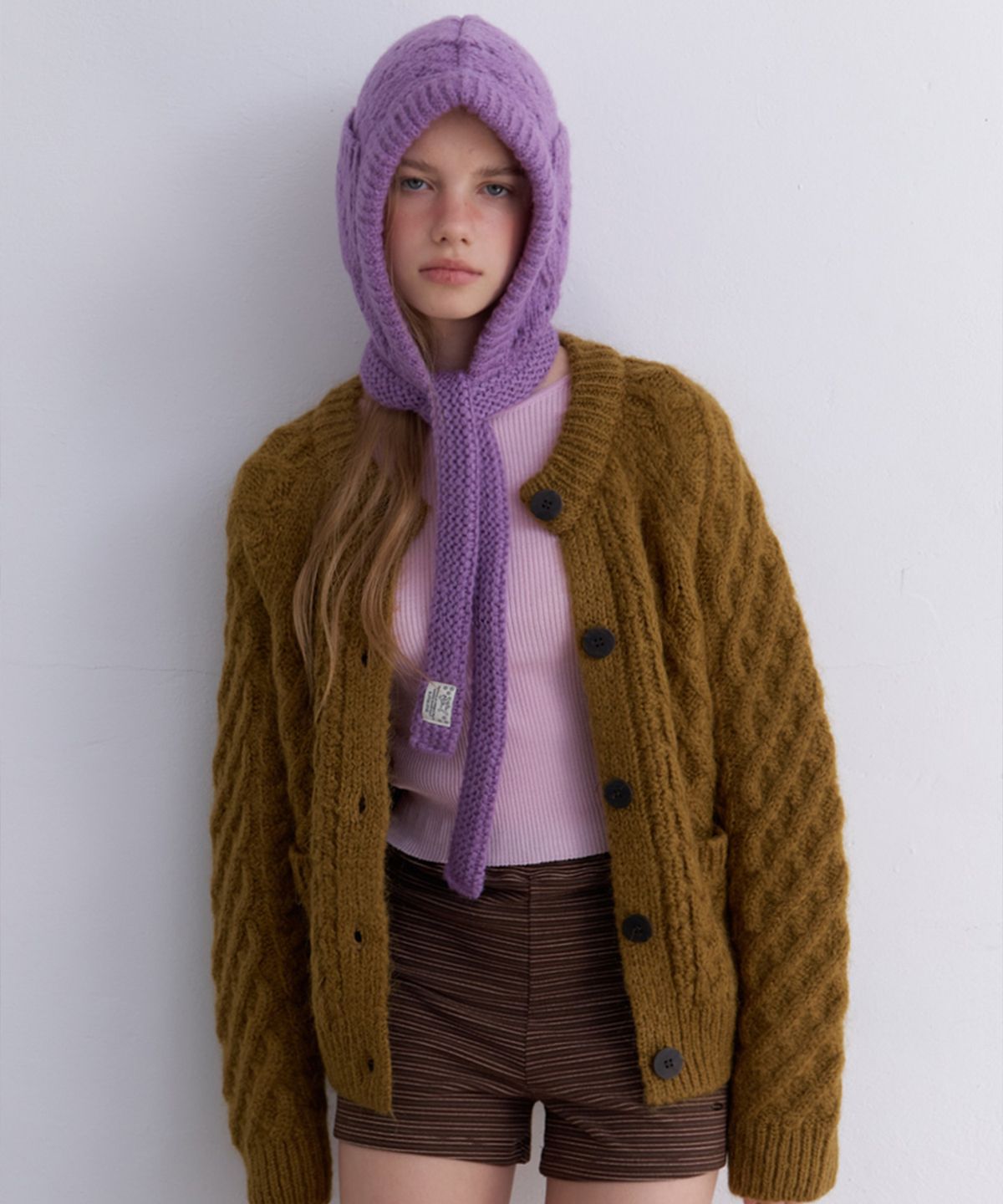 뮈르뮈르(MURMURE) 에튼 슬림브이 골지 크롭 니트_Etten Knit_2colors