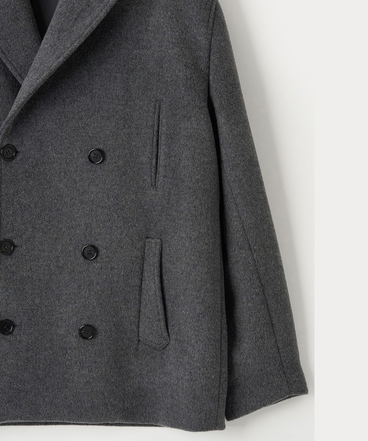애니타임로릭(ANYTIME LOREAK) ANEMONE PEA COAT - CHARCOAL