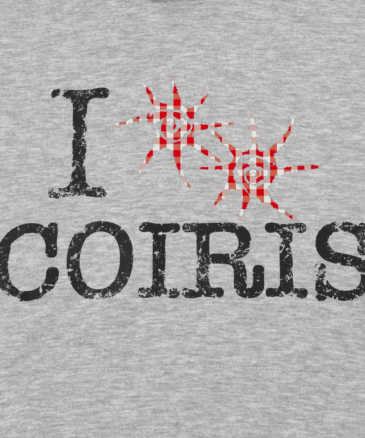 코이리스(COIRIS) 슬루 빈티지 체크 로고 후드 티 남녀공용 (2컬러)