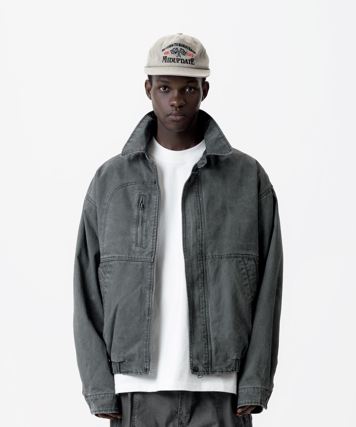 미드업데이트(MIDUPDATE) Vintage Washed Jacket_2color