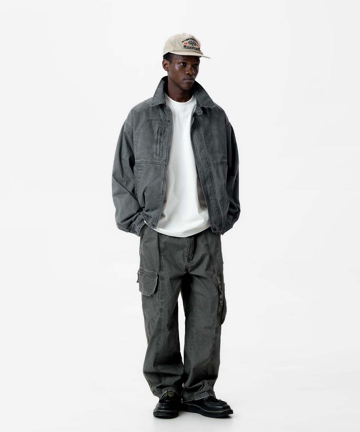 미드업데이트(MIDUPDATE) Vintage Washed Jacket_2color