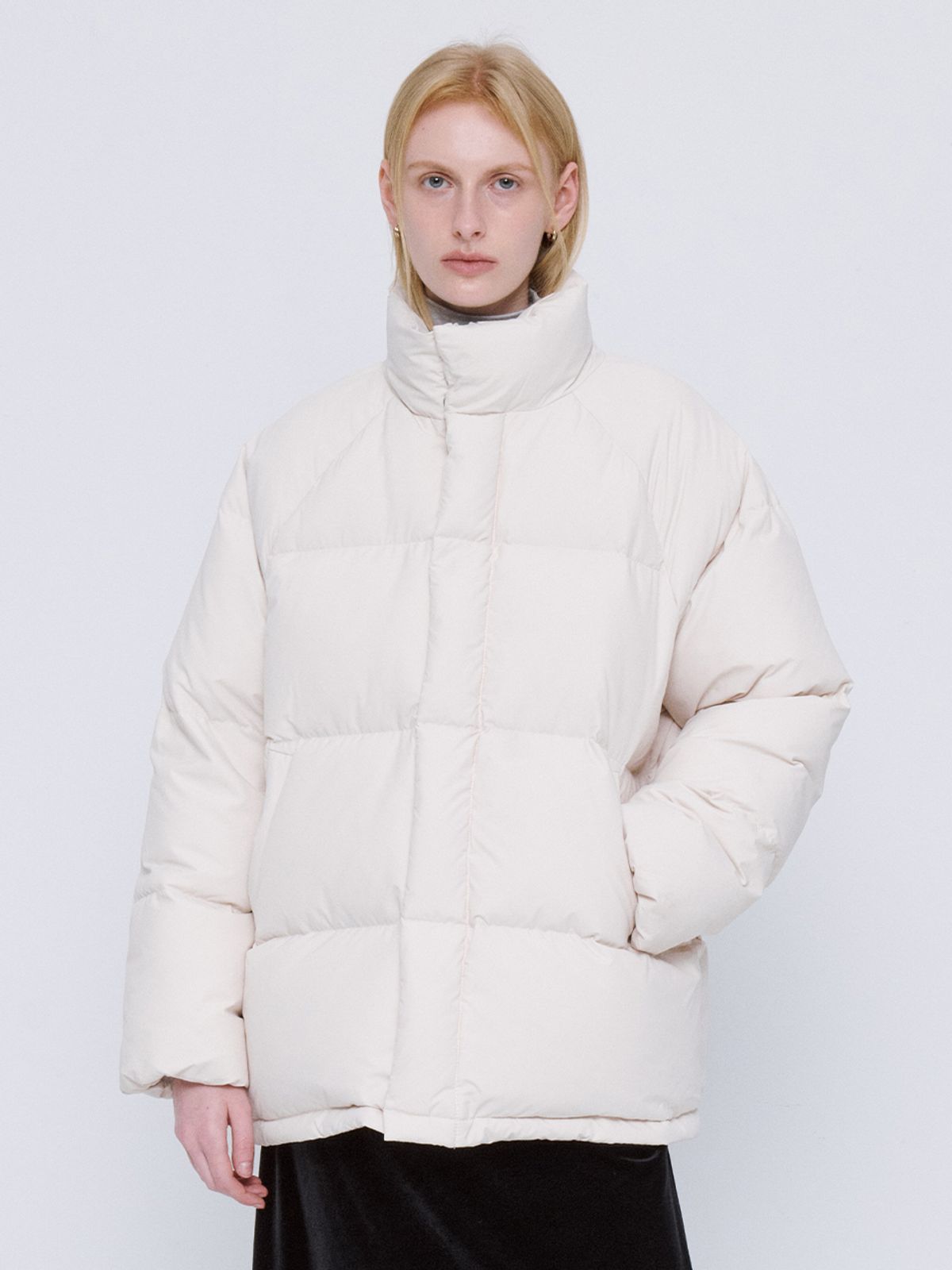 르세지엠(LESEIZEME) Basic Duck Down Half Padding - Cream