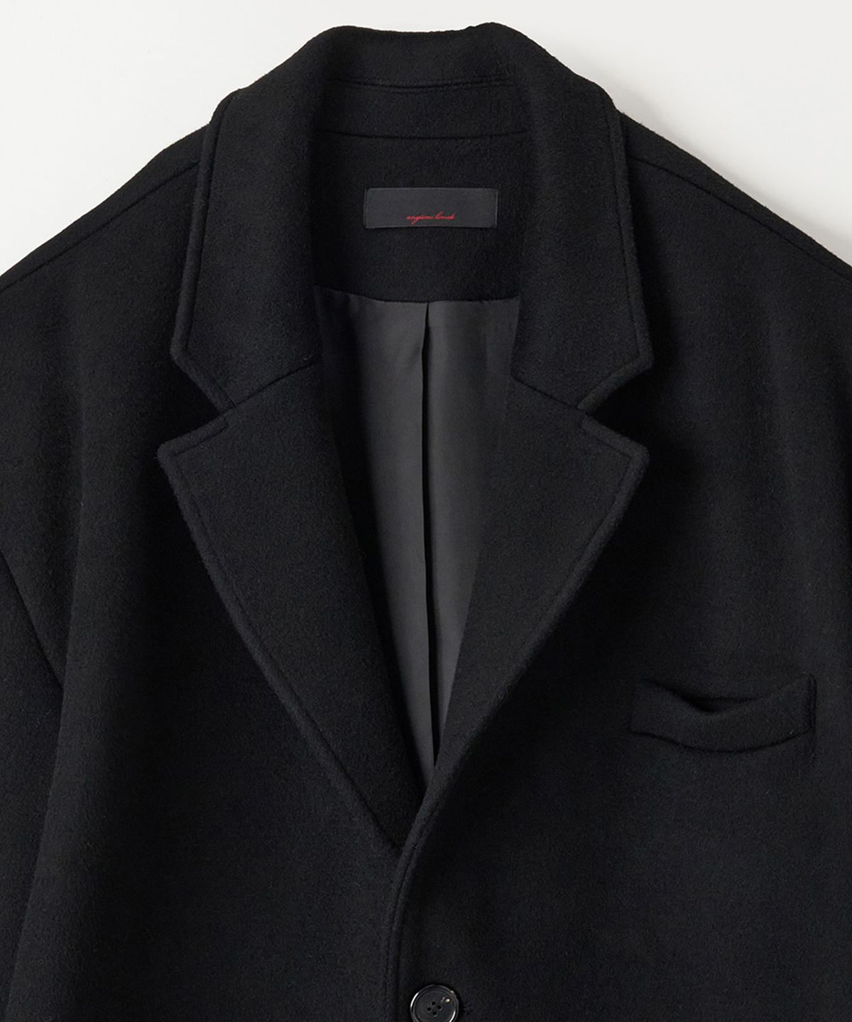 애니타임로릭(ANYTIME LOREAK) MOSS OVERFIT SINGLE COAT - BLACK