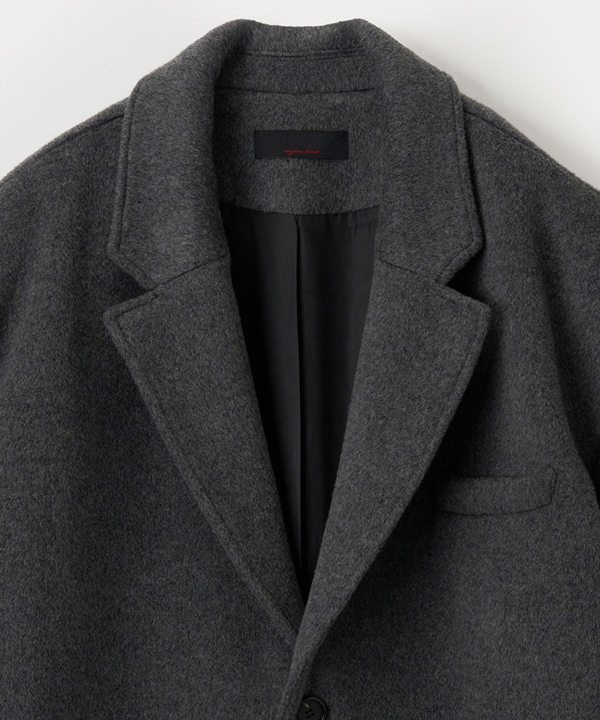 애니타임로릭(ANYTIME LOREAK) MOSS OVERFIT SINGLE COAT - CHARCOAL