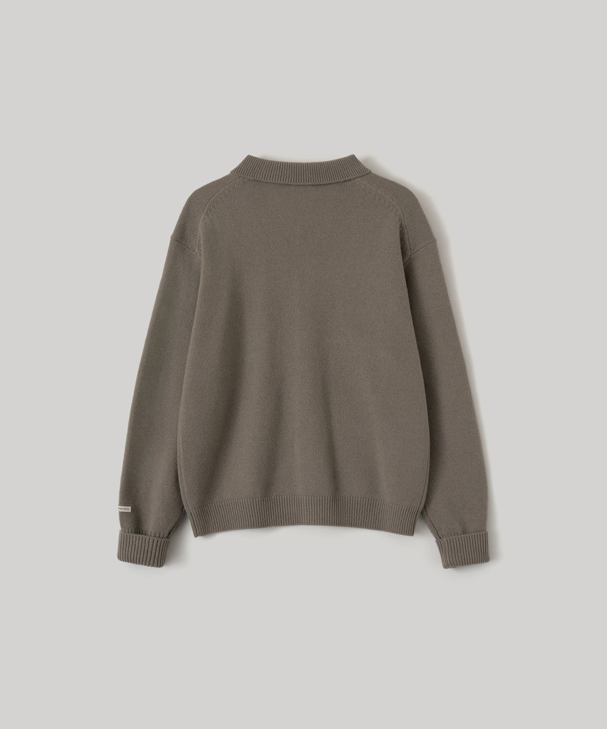어나더 오피스(ANOTHER OFFICE) Scape Polo Wool Cardigan (Grey Oxide)