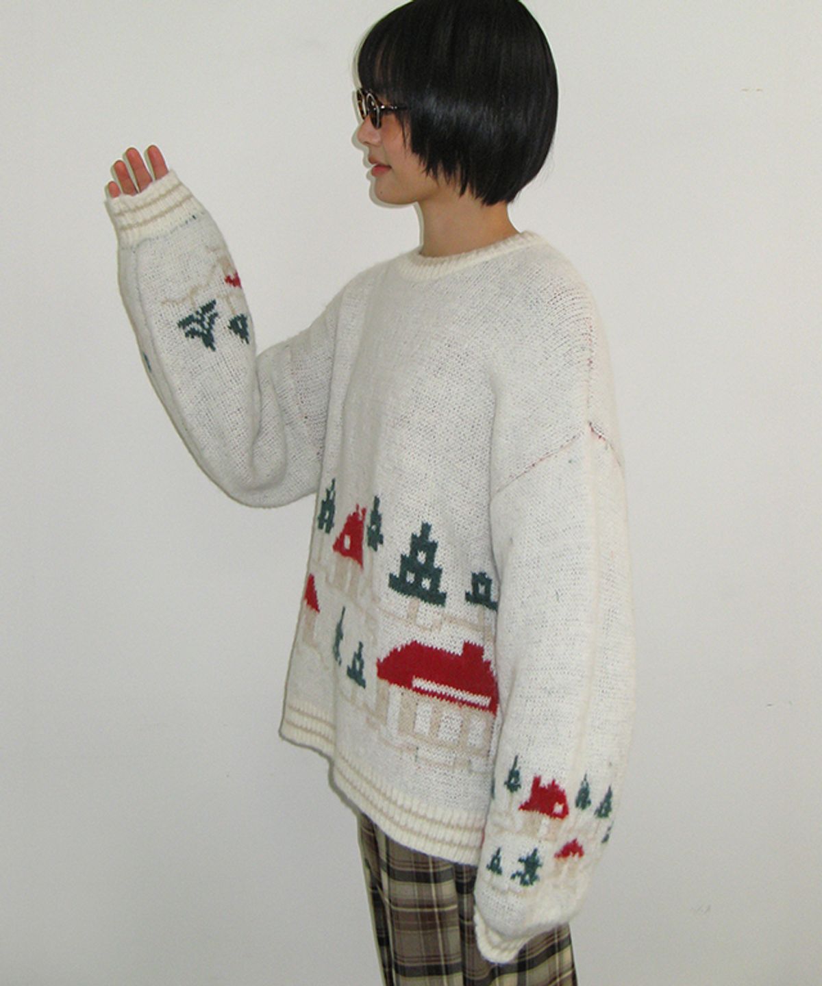 론론(RONRON) SNOW VILLAGE KNIT PULLOVER IVORY