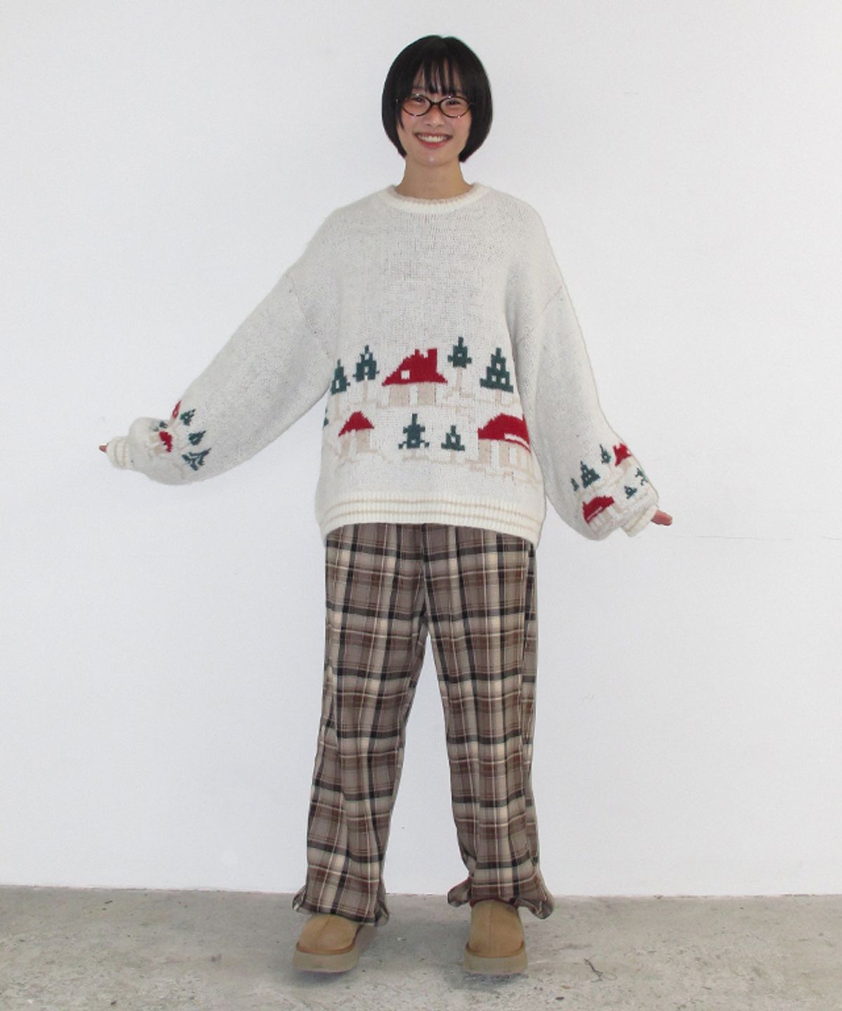 론론(RONRON) SNOW VILLAGE KNIT PULLOVER IVORY