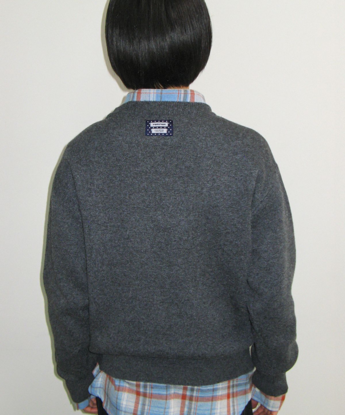 론론(RONRON) MELODY HOUSE KNIT PULLOVER CHARCOAL