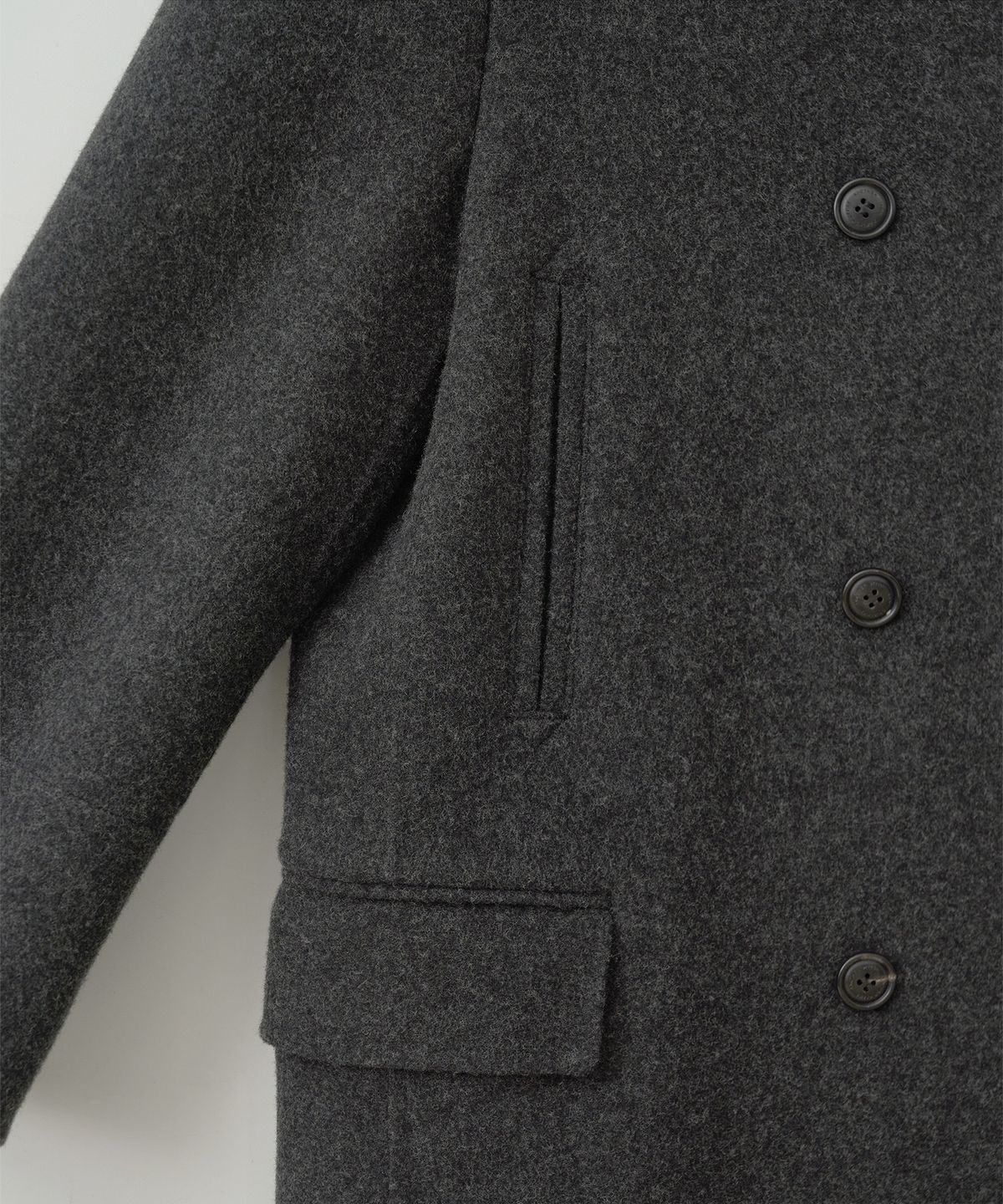 어나더오피스 우먼(ANOTHER OFFICE WOMEN) w. Charlotte Pea Coat (Heather Charcoal)