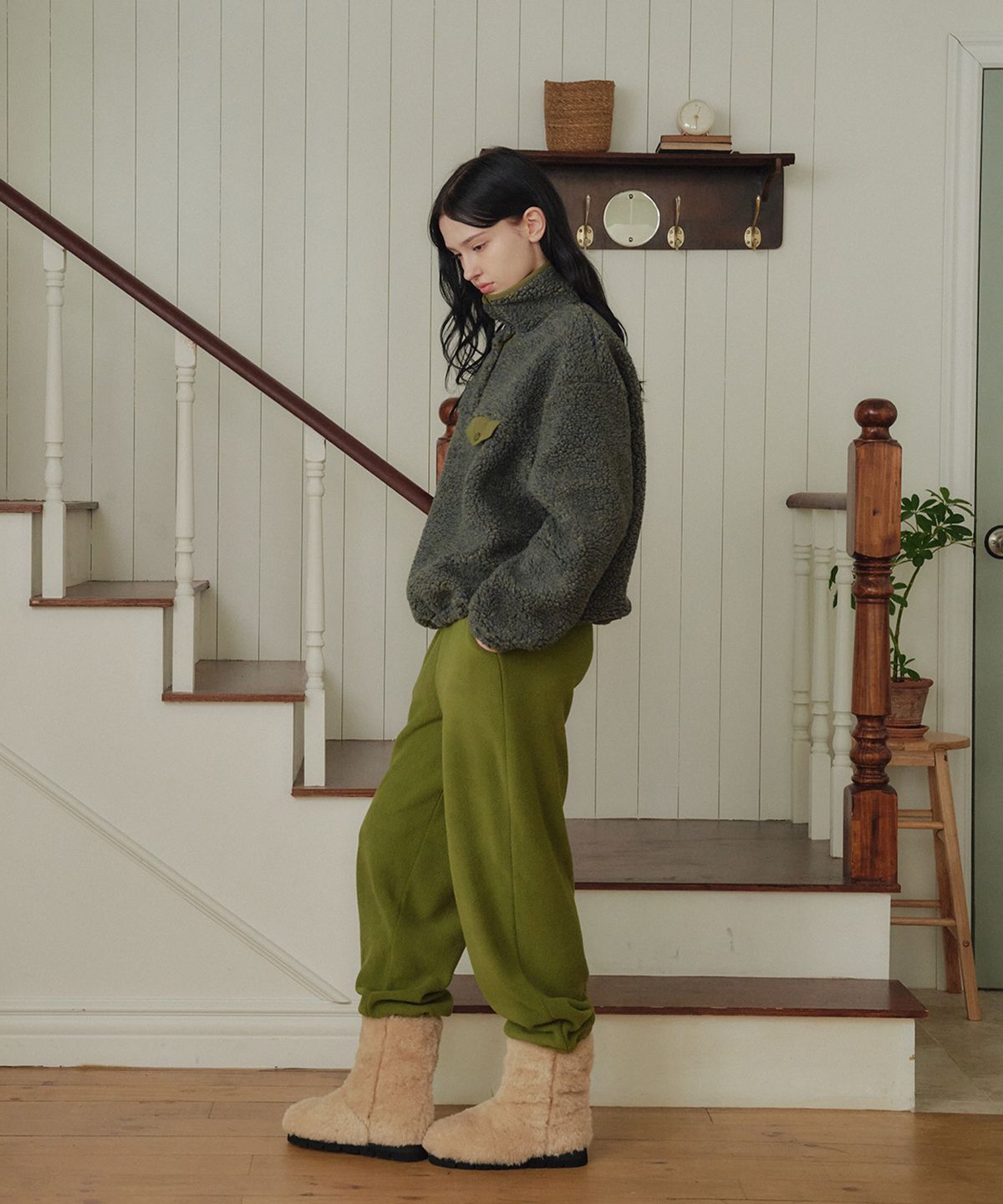 마롯(MARROT) Dusty Fleece Pullover_Khaki