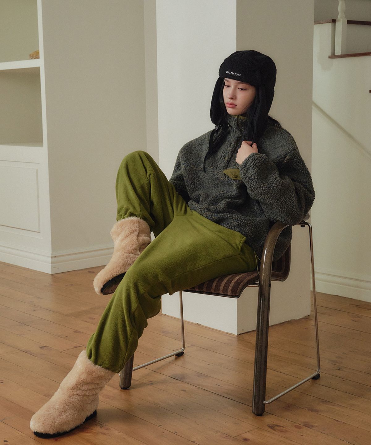 마롯(MARROT) Dusty Fleece Pullover_Khaki
