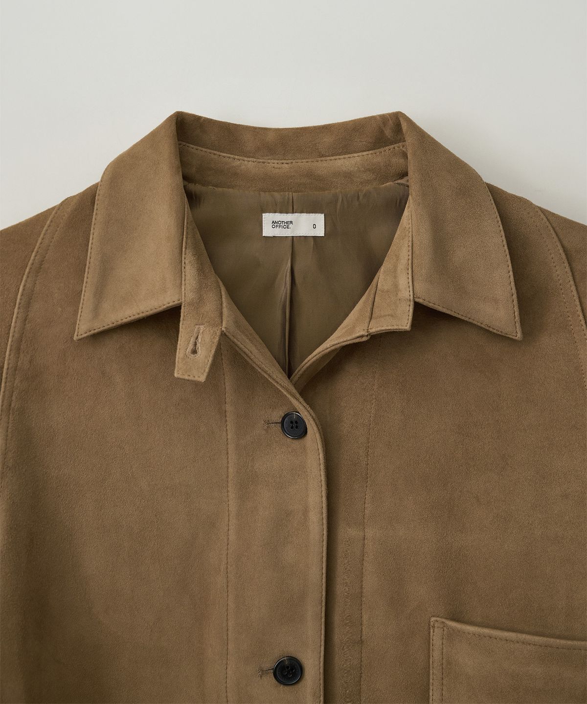 어나더오피스 우먼(ANOTHER OFFICE WOMEN) w. Leather Coverall Jacket (Camel)