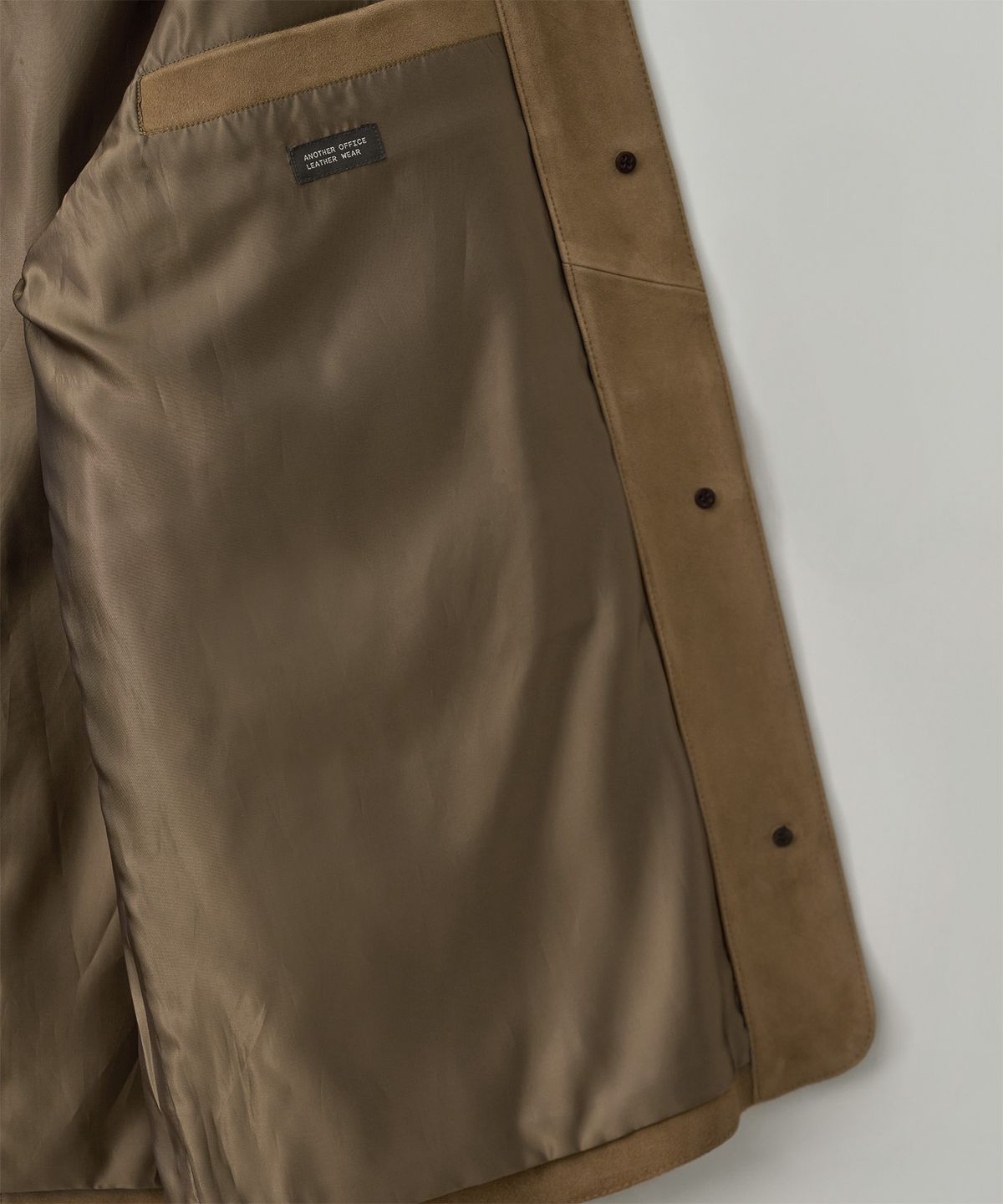 어나더오피스 우먼(ANOTHER OFFICE WOMEN) w. Leather Coverall Jacket (Camel)