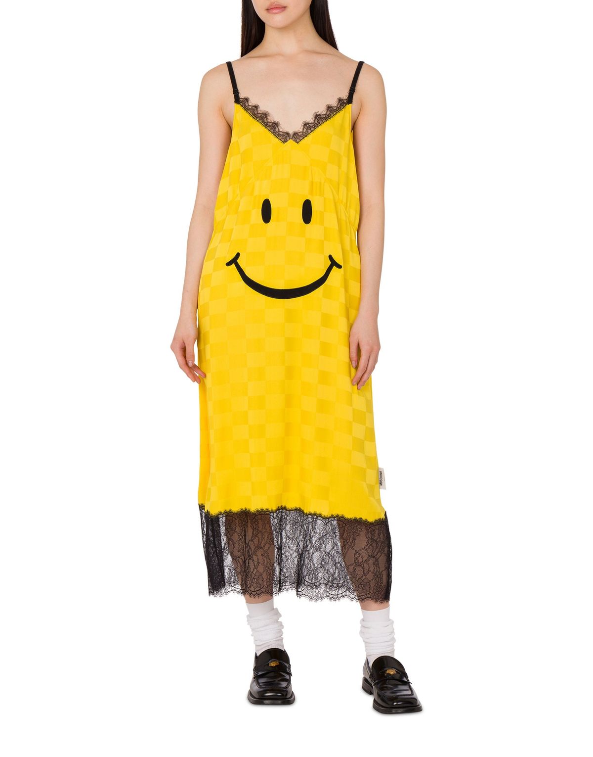 모스키노(MOSCHINO) 스마일리 실크 블렌드 드레스