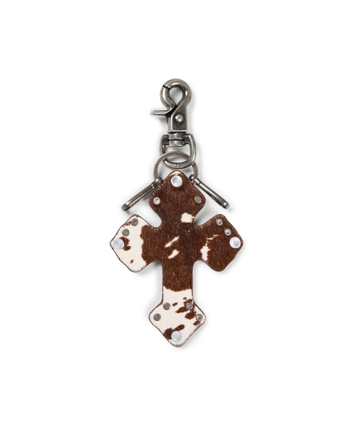 아캄(AAKAM) Calf Hair CROS2 Keyring (Brown)