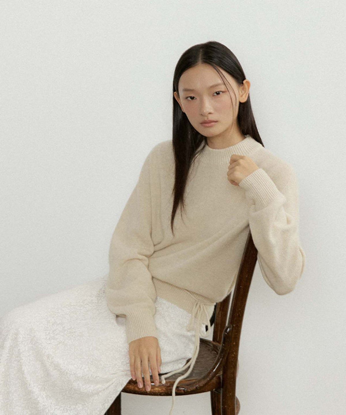 링서울(LINGSEOUL) mock neck knit-cream