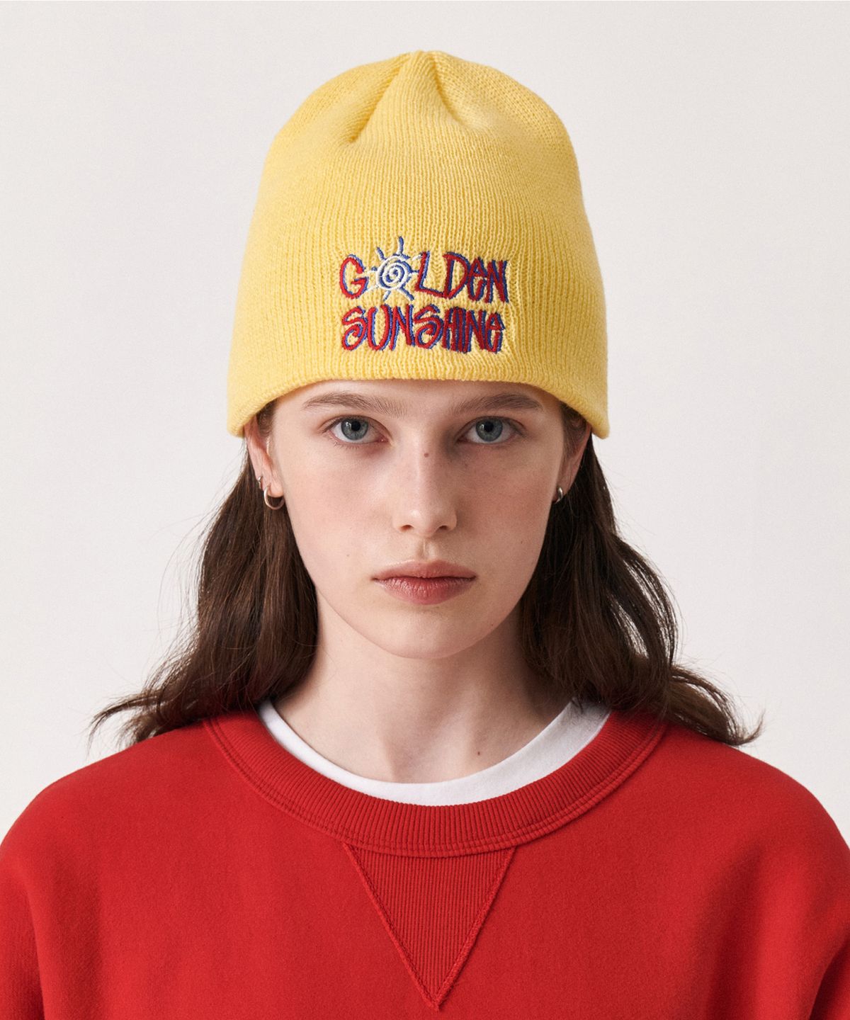 골든선샤인(GOLDEN SUNSHINE) Sunshine logo beanie_Butter