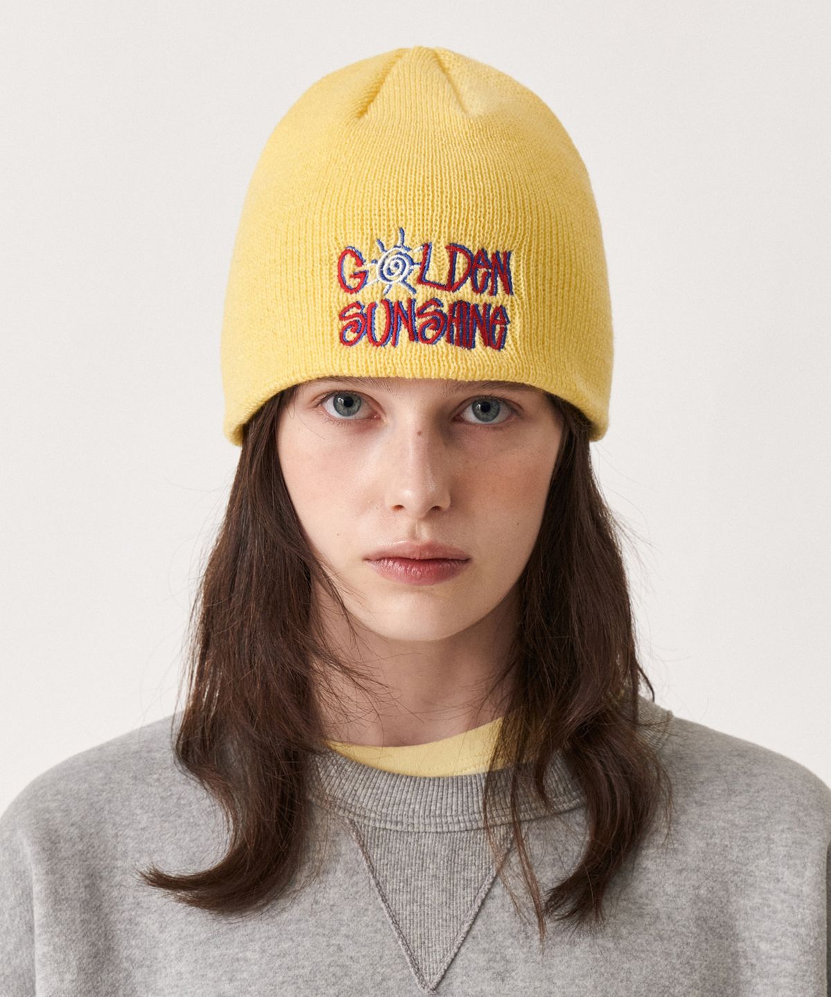 골든선샤인(GOLDEN SUNSHINE) Sunshine logo beanie_Butter