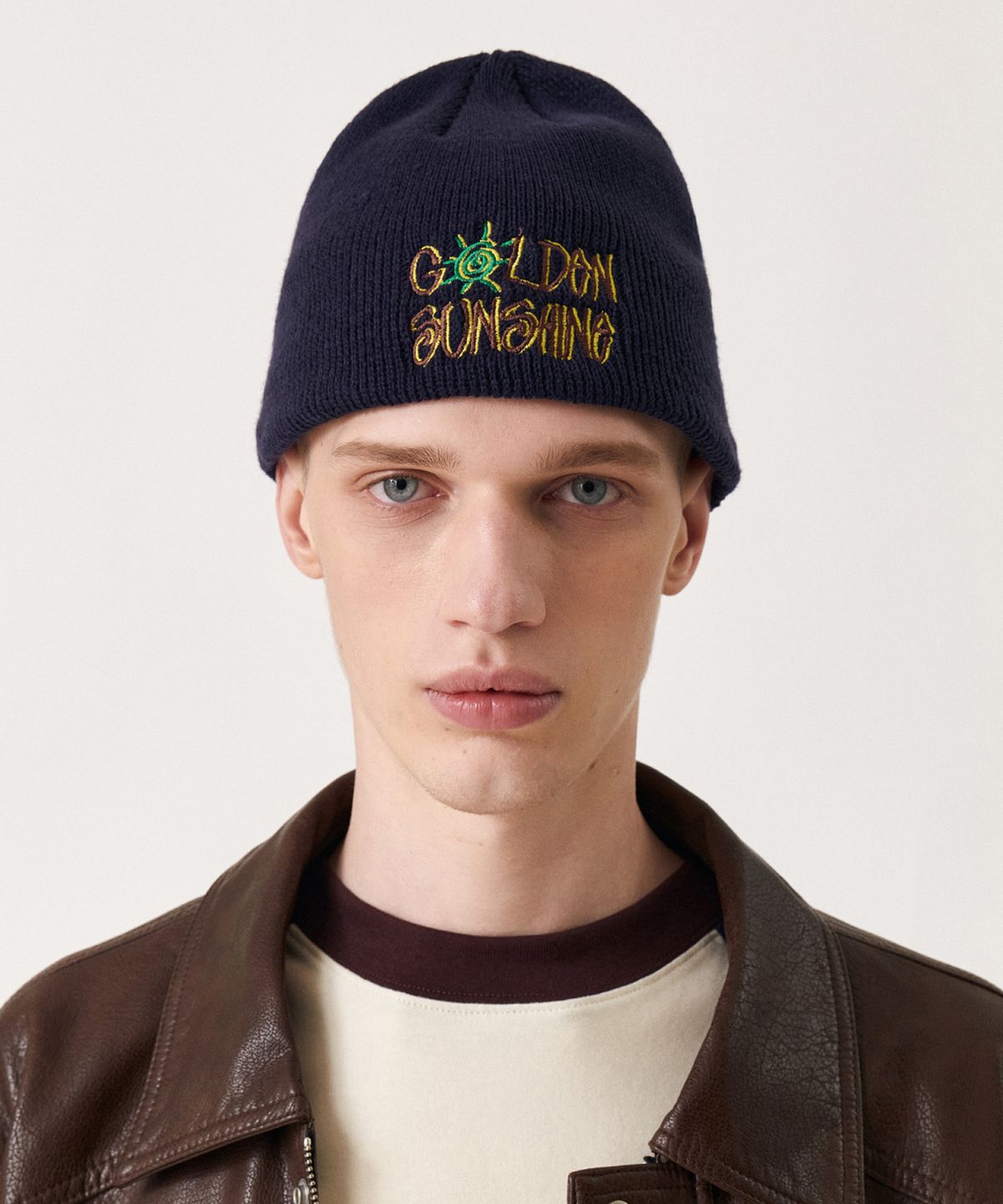 골든선샤인(GOLDEN SUNSHINE) Sunshine logo beanie_Navy