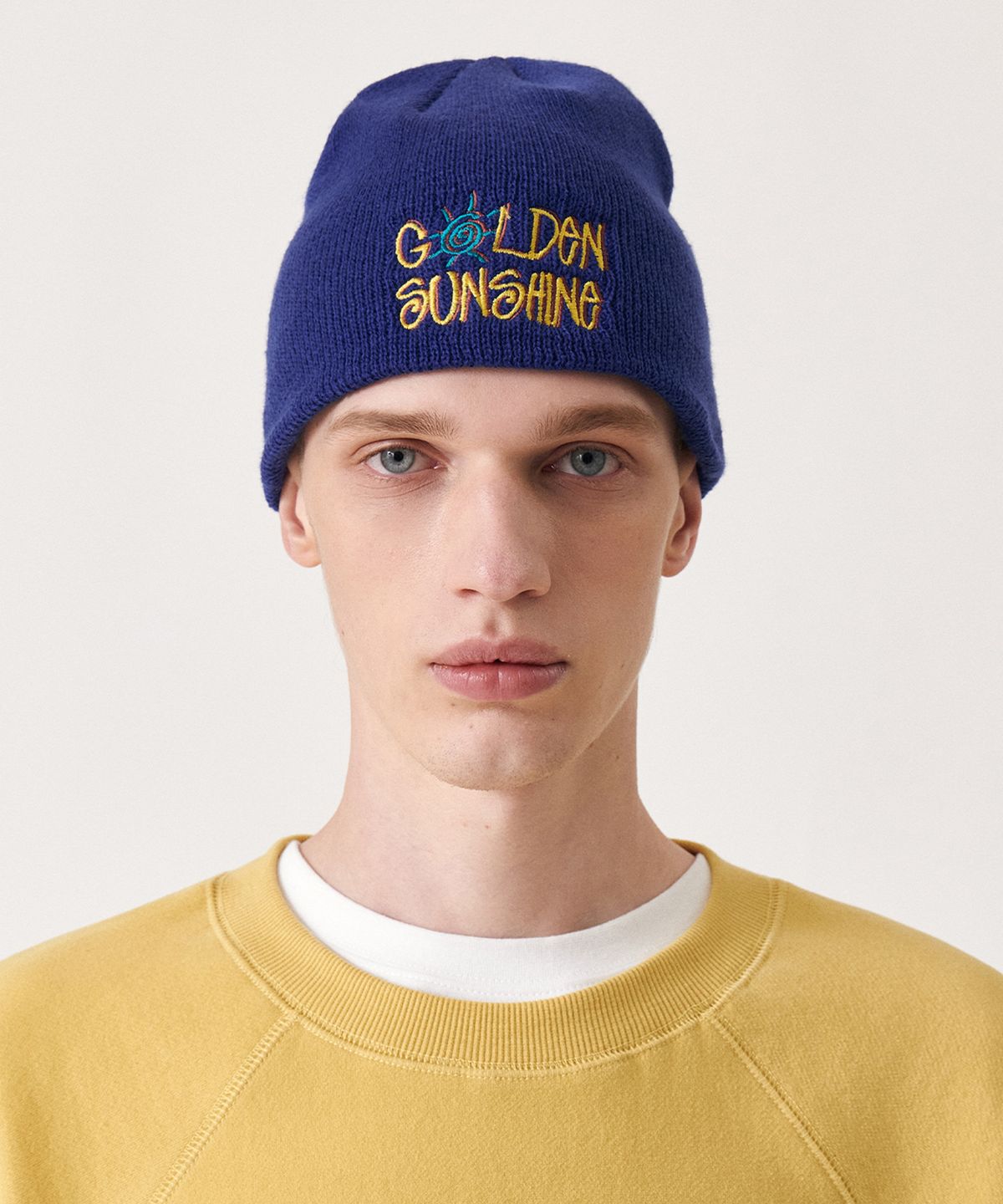 골든선샤인(GOLDEN SUNSHINE) Sunshine logo beanie_Blue