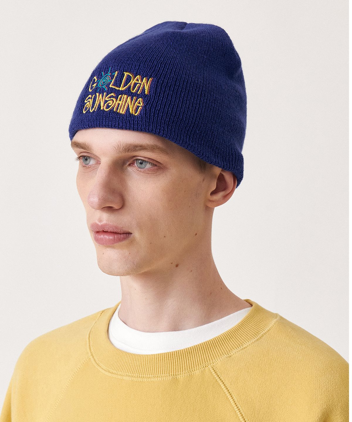 골든선샤인(GOLDEN SUNSHINE) Sunshine logo beanie_Blue
