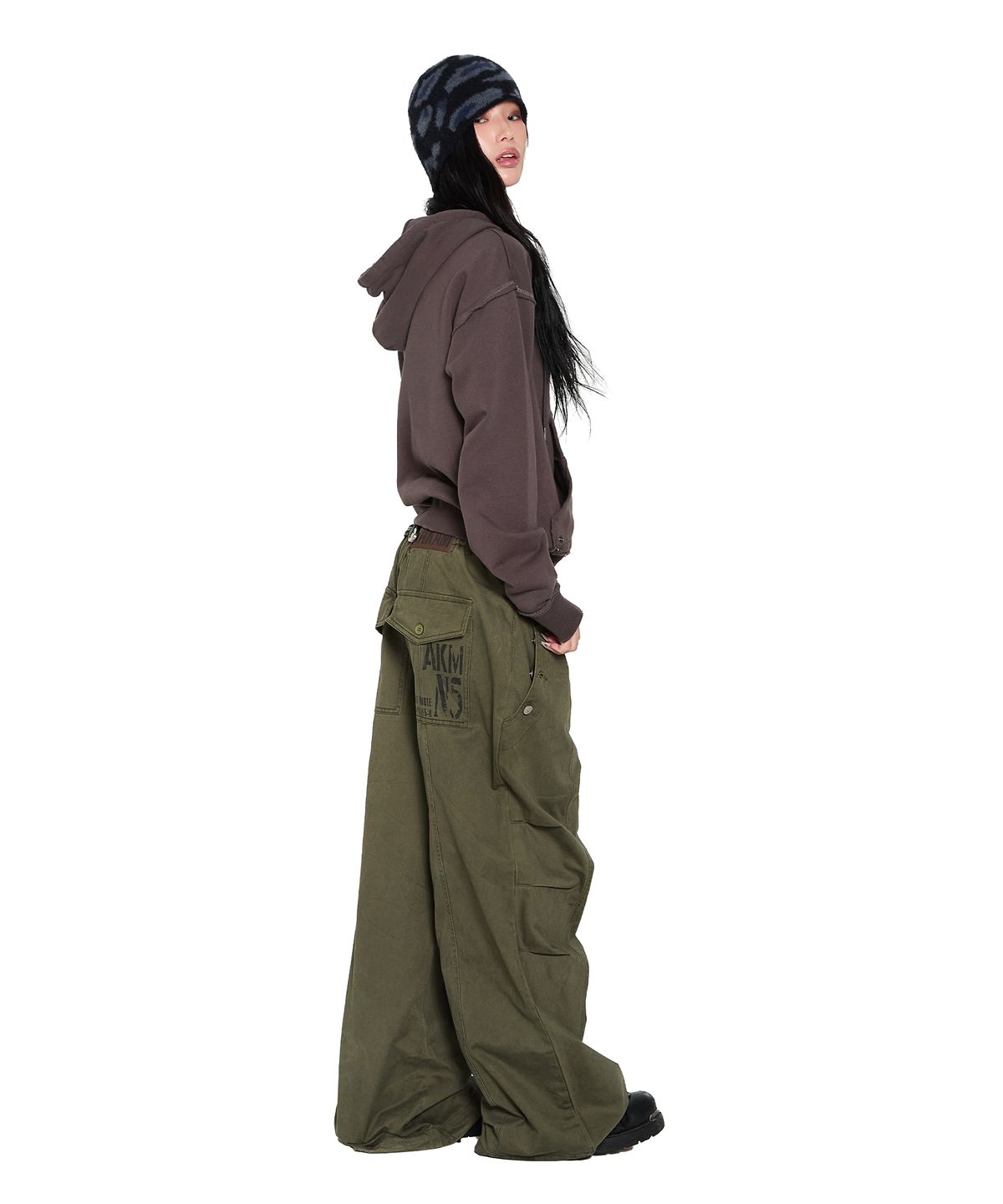 아캄(AAKAM) Camouflage Fuzzy Beanie (Black)