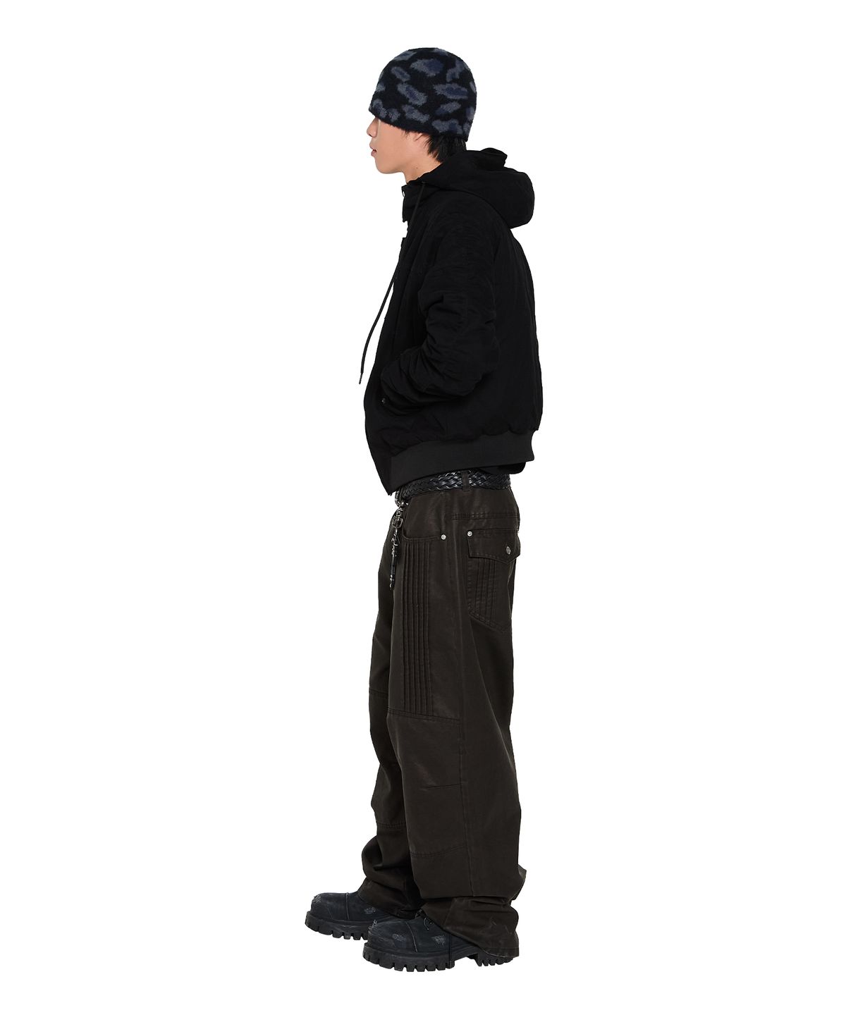 아캄(AAKAM) Camouflage Fuzzy Beanie (Black)