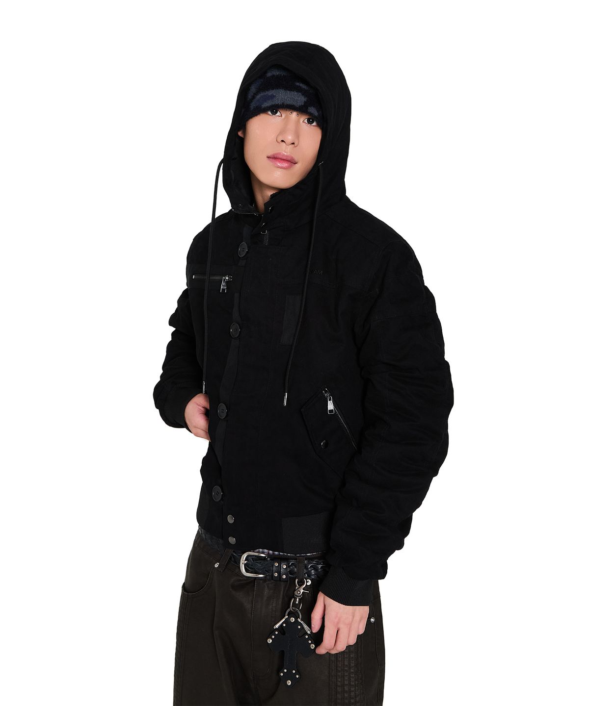 아캄(AAKAM) Camouflage Fuzzy Beanie (Black)