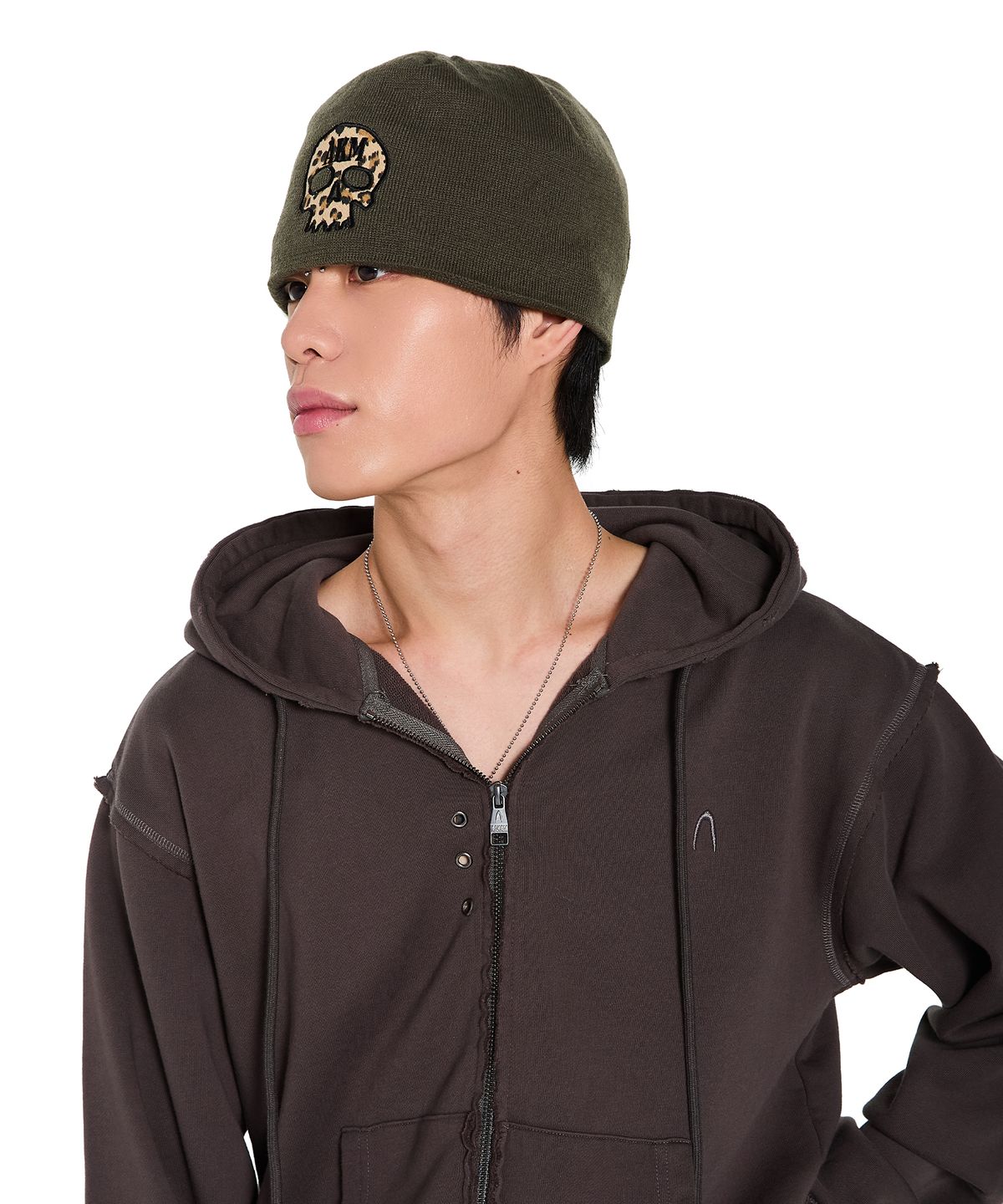 아캄(AAKAM) Skull Beanie (Khaki)