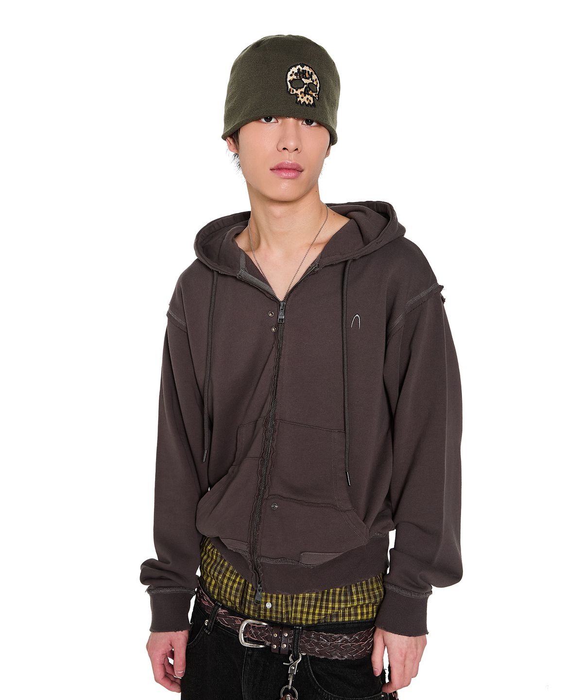 아캄(AAKAM) Skull Beanie (Khaki)