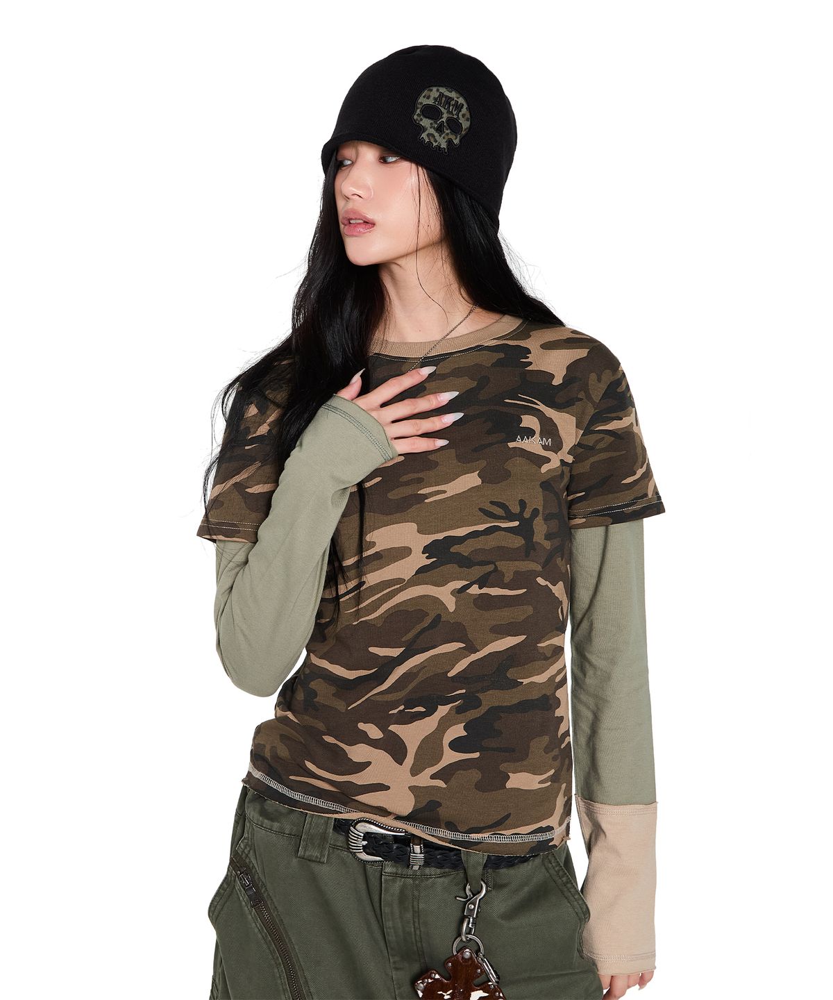 아캄(AAKAM) Skull Beanie (Black)