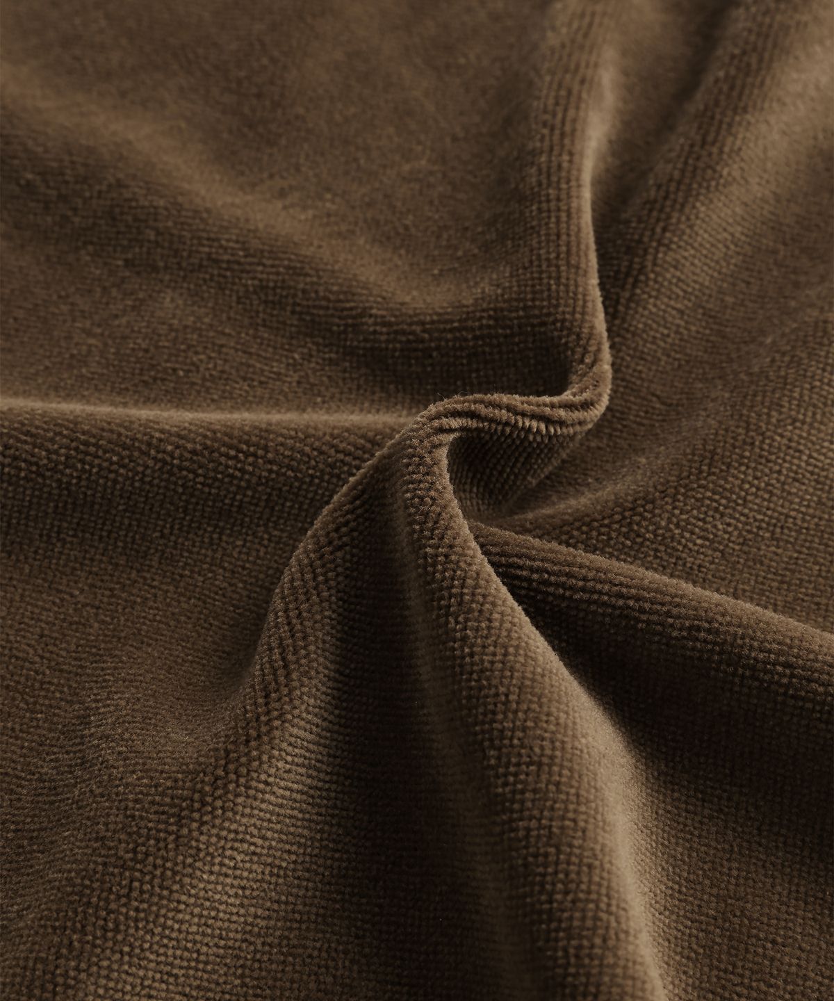 미나수(MENASOO) Applique Velour Sweatshirt_Brown