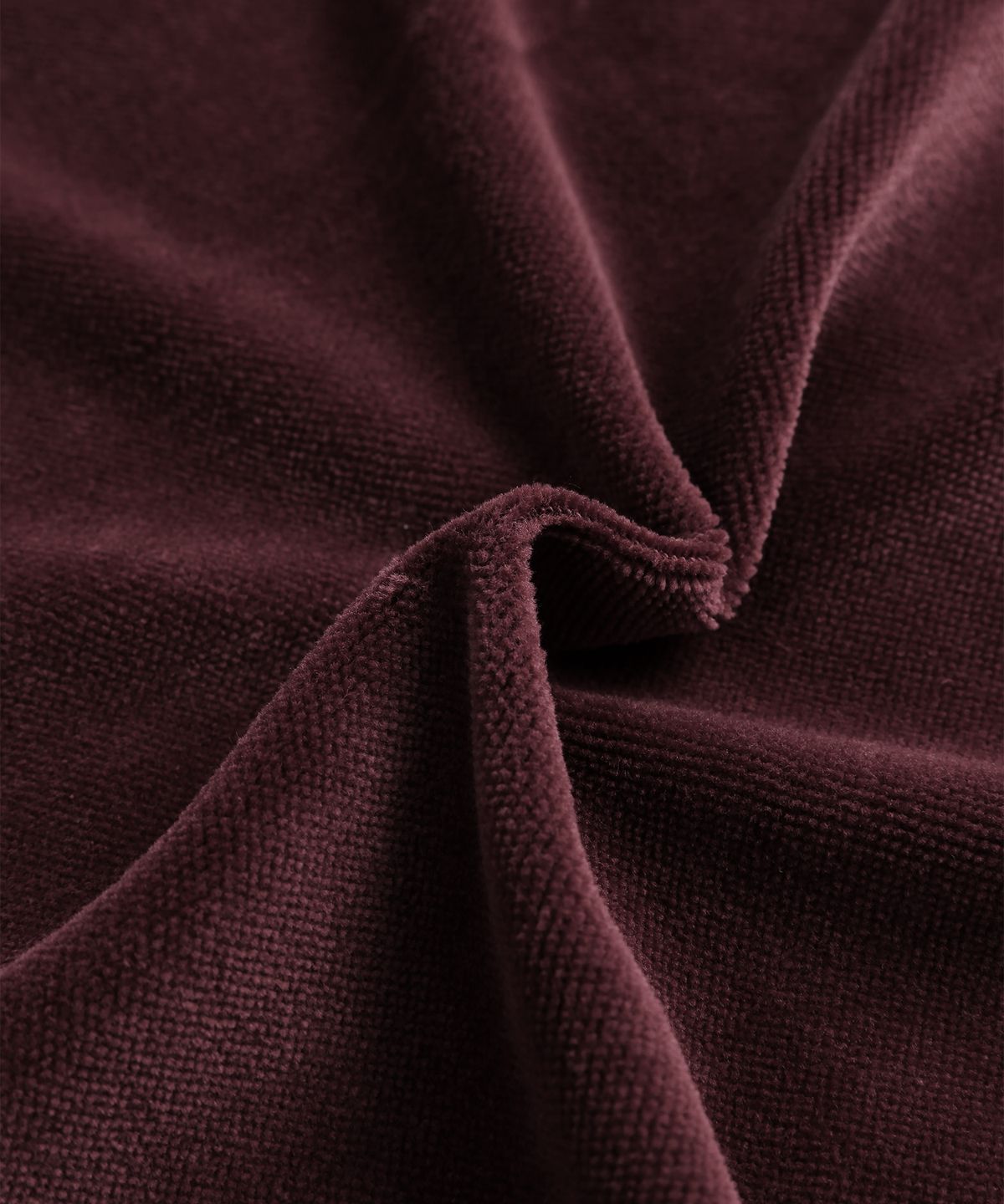 미나수(MENASOO) Applique Velour Sweatshirt_Burgundy