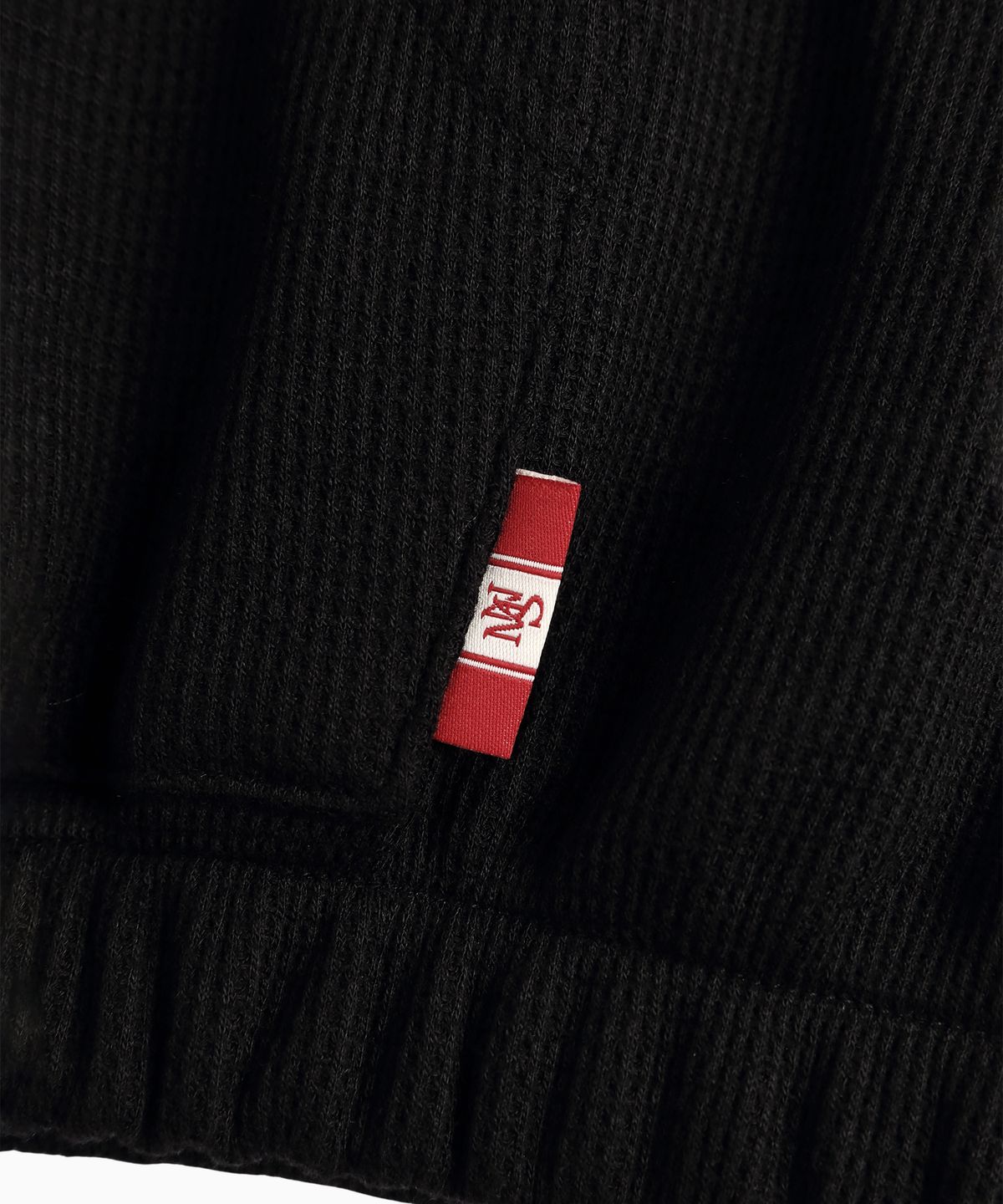 미나수(MENASOO) Waffle Mink Daily Hooded Zip Up_Black