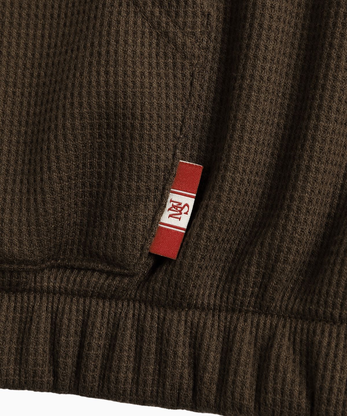 미나수(MENASOO) Waffle Mink Daily Hooded Zip Up_Brown