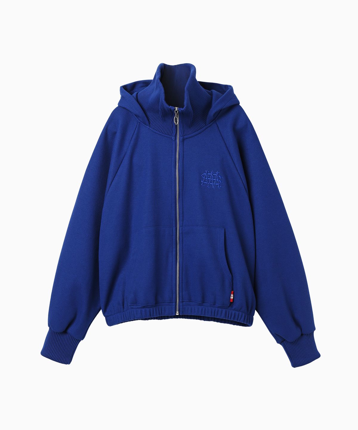 미나수(MENASOO) Waffle Mink Daily Hooded Zip Up_Blue