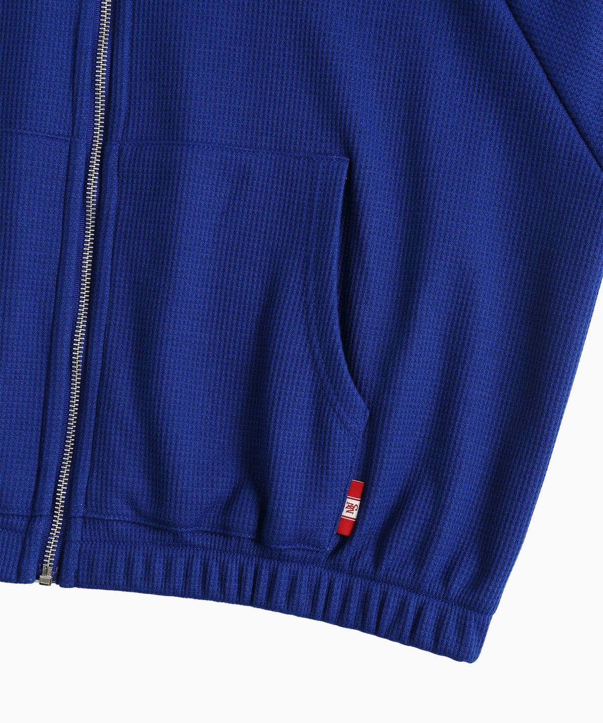 미나수(MENASOO) Waffle Mink Daily Hooded Zip Up_Blue