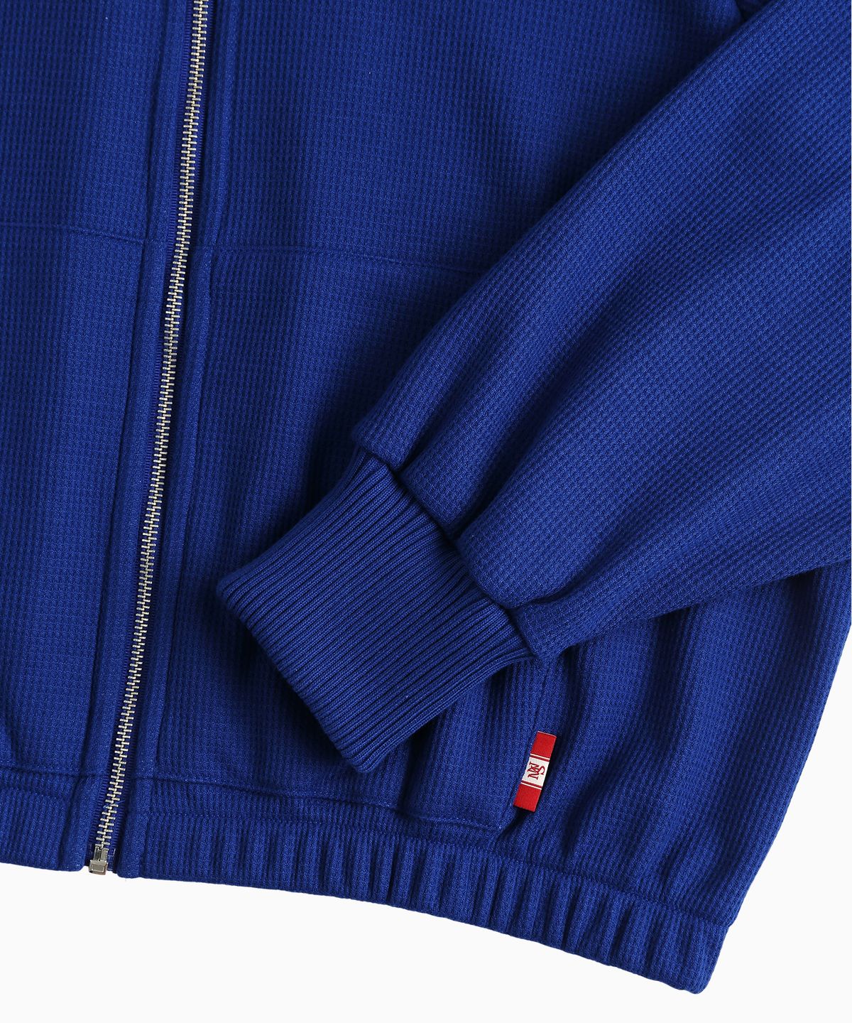 미나수(MENASOO) Waffle Mink Daily Hooded Zip Up_Blue