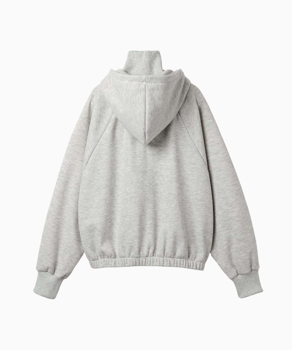미나수(MENASOO) Waffle Mink Daily Hooded Zip Up_Oatmeal