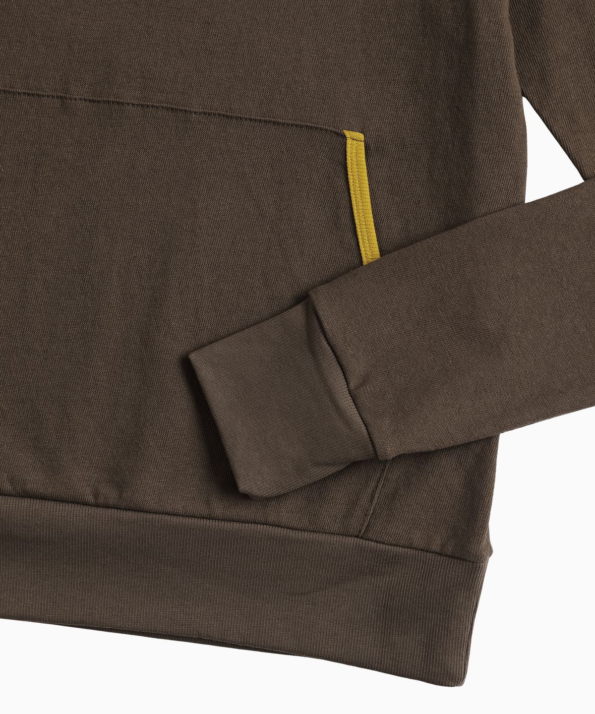미나수(MENASOO) MNS Track Binding High Neck Hoodie_Brown