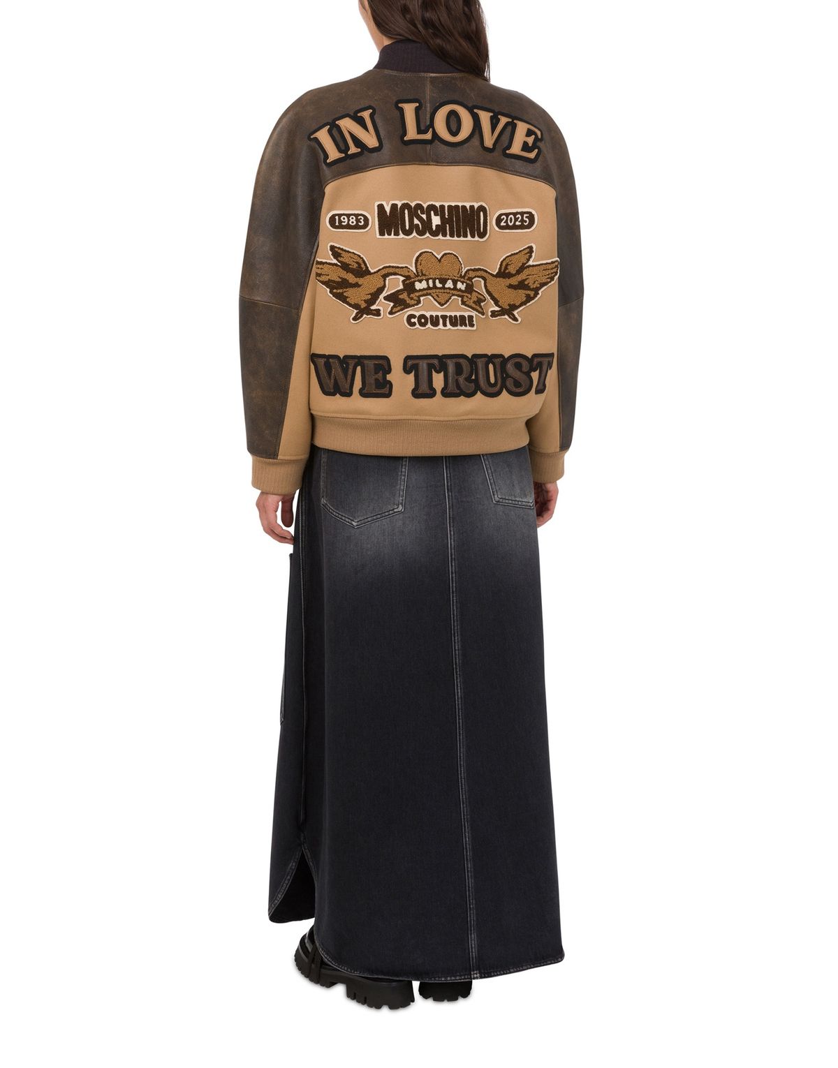 모스키노(MOSCHINO) 울 패브릭 보머 재킷