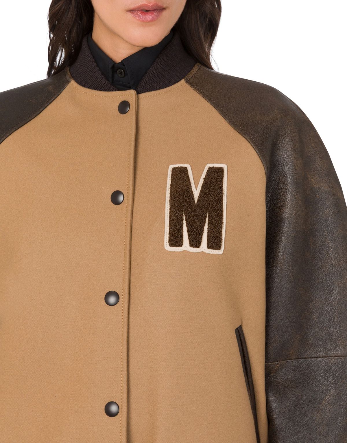 모스키노(MOSCHINO) 울 패브릭 보머 재킷