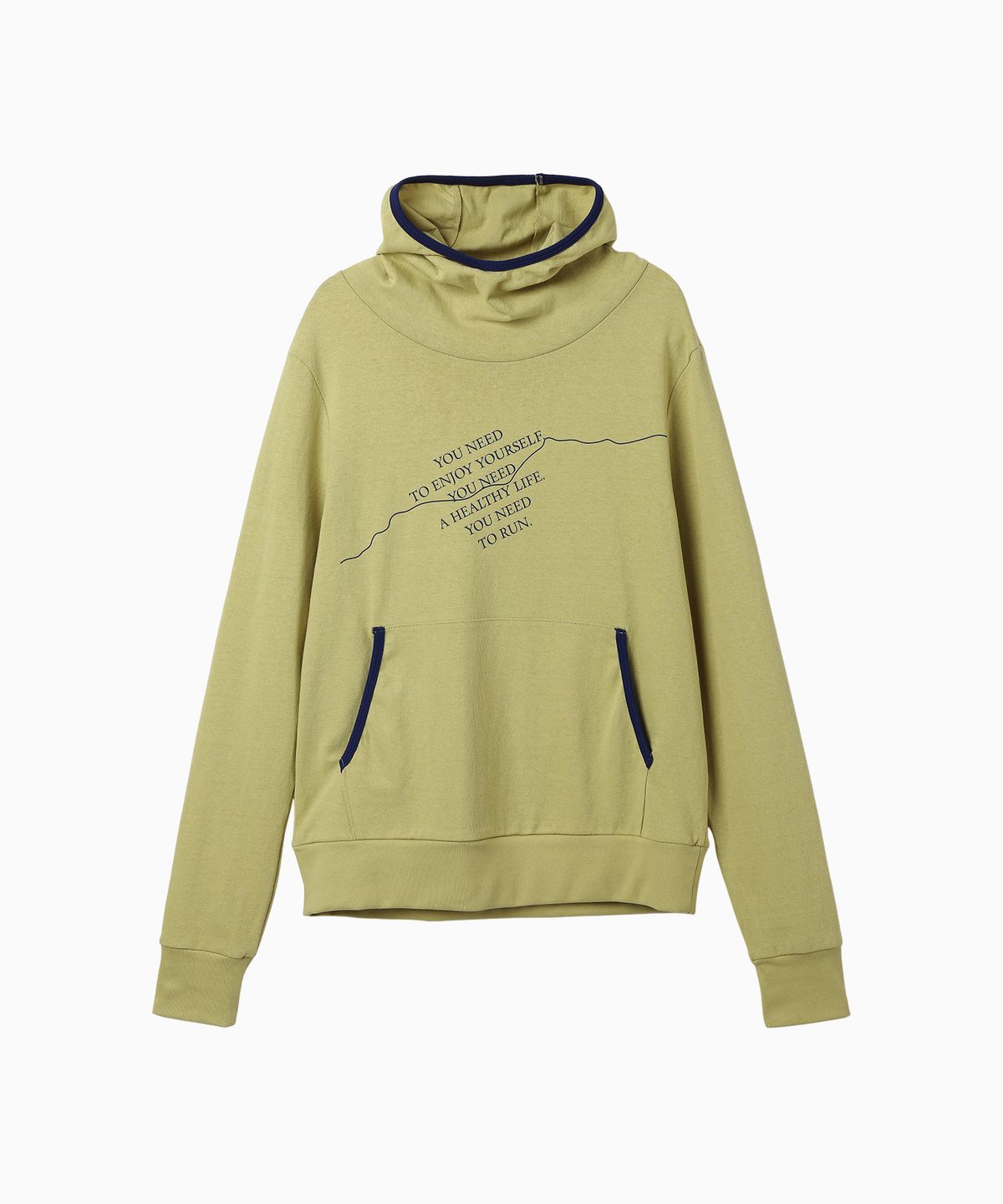미나수(MENASOO) MNS Track Binding High Neck Hoodie_Olive