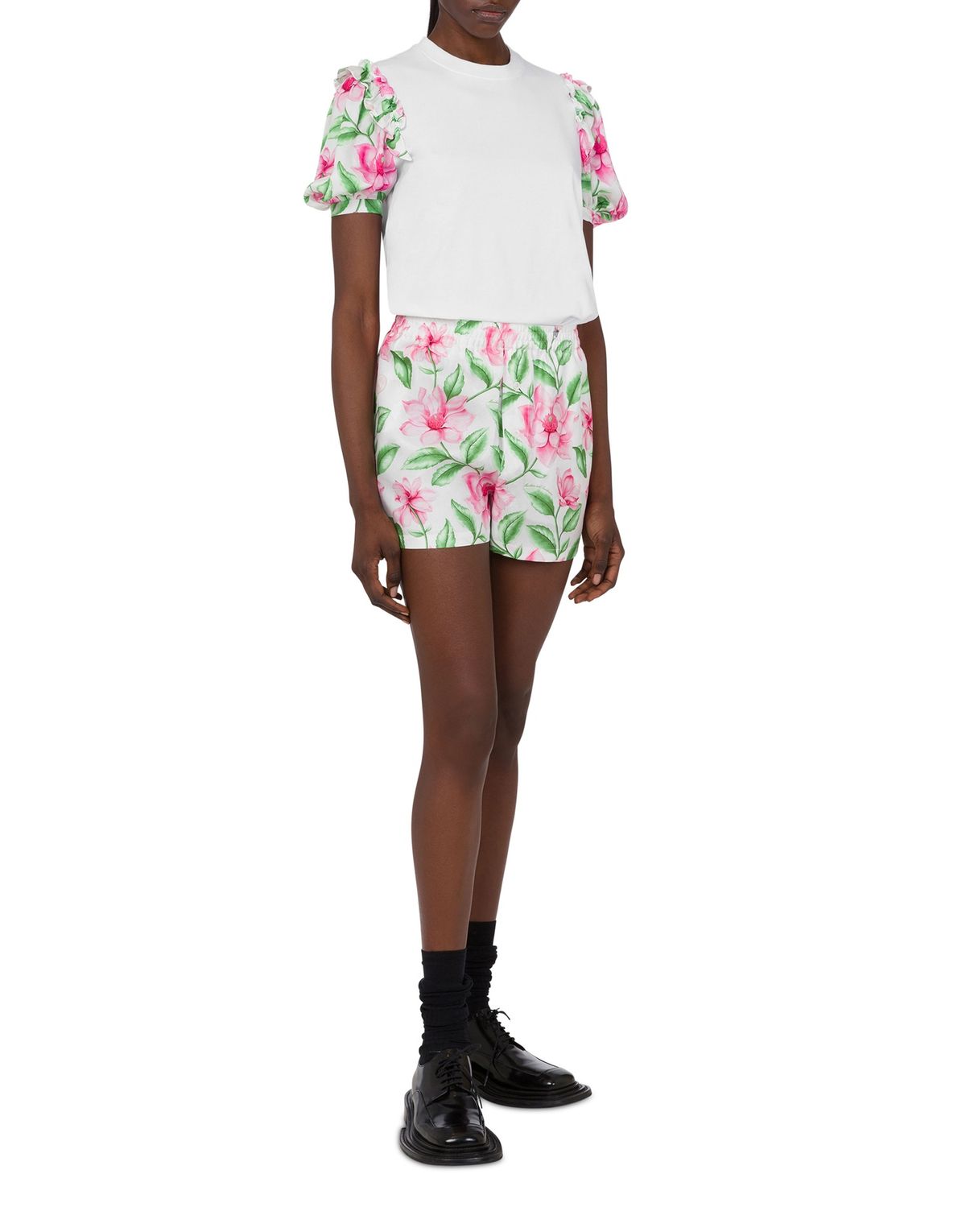 모스키노(MOSCHINO) 샌더슨 플라워 퍼프 반팔 티셔츠